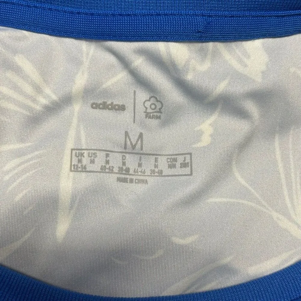 Adidas Farm Rio Butterfly Dress Womens Medium Blue Floral Short Sleeve T-Shirt